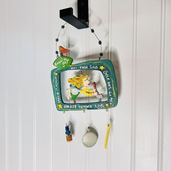 Karen Rossi Born To Golf Wall Decor Hanging Golfer Woman Lady Girl Colorful Fun - Picture 5 of 10